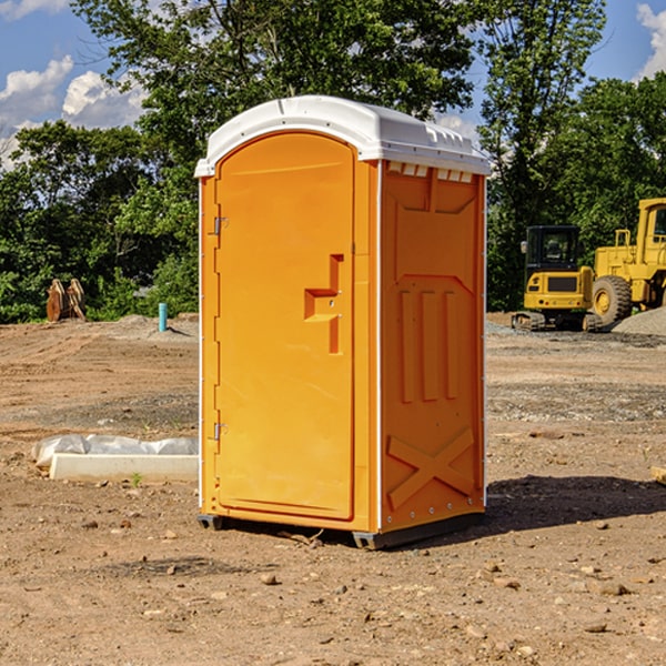 how often are the portable toilets cleaned and serviced during a rental period in Wood County